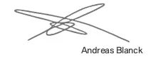 Unterschrift von Andreas Blanck