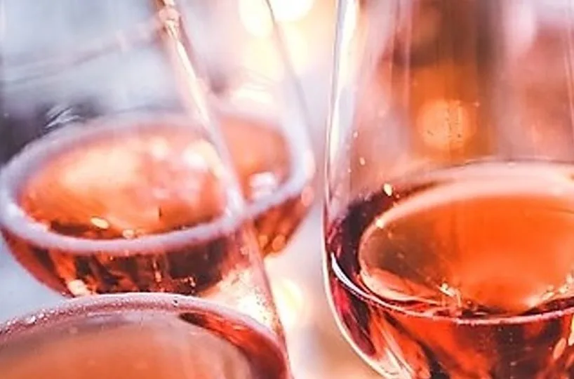 Two glasses of rosé wine